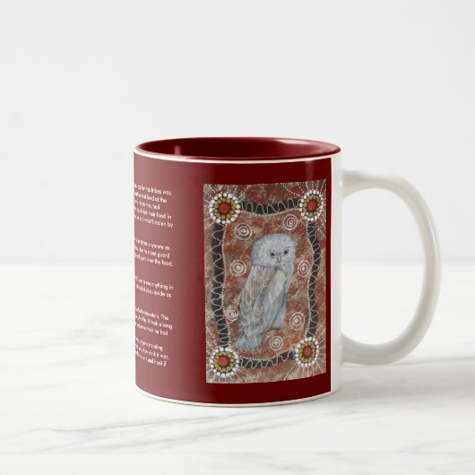 Bubuk (Hibou rêver) Mug avec histoire de rêve (Droit)