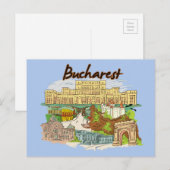 Bucarest, Roumanie célèbre carte postale de la vil (Devant / Derrière)