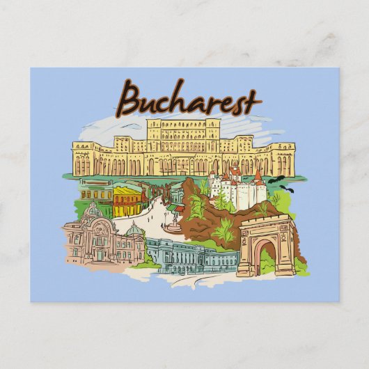 Bucarest, Roumanie célèbre carte postale de la vil (Devant)