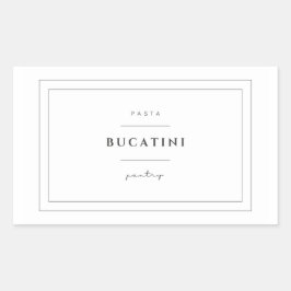 Bucatini pasta voedsellabel Stickers