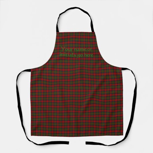 Buccleuch Officiële Tartan met monogram / naam Schort (Voorkant)