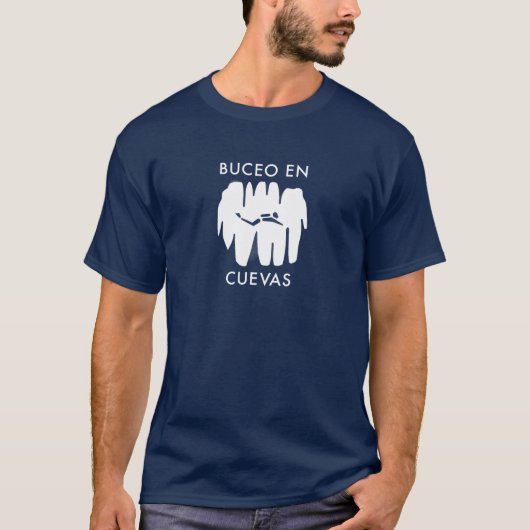 Buceo en cuevas. De grot duikt in de Yucatán. T-shirt (Voorkant)