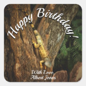 Bucerias Birthday Iguana 1069 Vierkante Sticker (Voorkant)