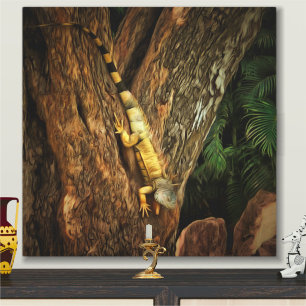 Bucerias Iguana 1069 Art Canvas Afdruk