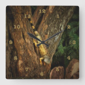 Bucerias Iguana 1069 Vierkante Klok (Voorkant)