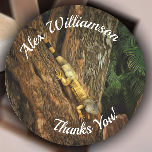 Bucerias Iguana Dank je wel 1069 Ronde Sticker