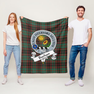 Buchan Oude Clan Badge Tartan Schotlandse ruit Fleece Deken