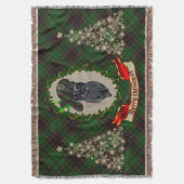 Buchan Scottie Dog Kerstmis Deken (Voorkant Verticaal)