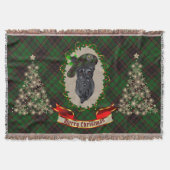Buchan Scottie Dog Kerstmis Deken (Voorkant)