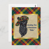 Buchanan Clan Badge & Tartan Briefkaart (Voorkant / Achterkant)