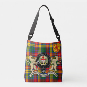Buchanan Clan Badge & Tartan Crossbody Bag Tas