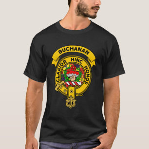 Buchanan Clan Badge Tartan T Shirt met lange mouwe