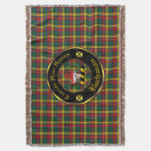 Buchanan Clan Crest & Tartan Gooien Deken (Voorkant Verticaal)