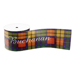 Buchanan clan Pset Scottish tartan Grosgrain Lint