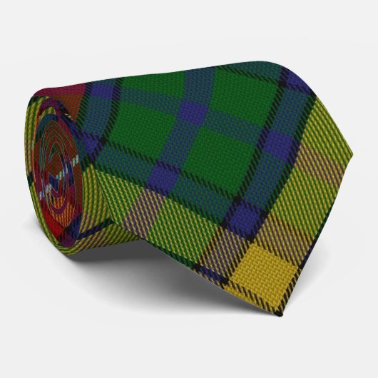 Buchanan Clan Tartan Patroon Stropdas (Opgerold)
