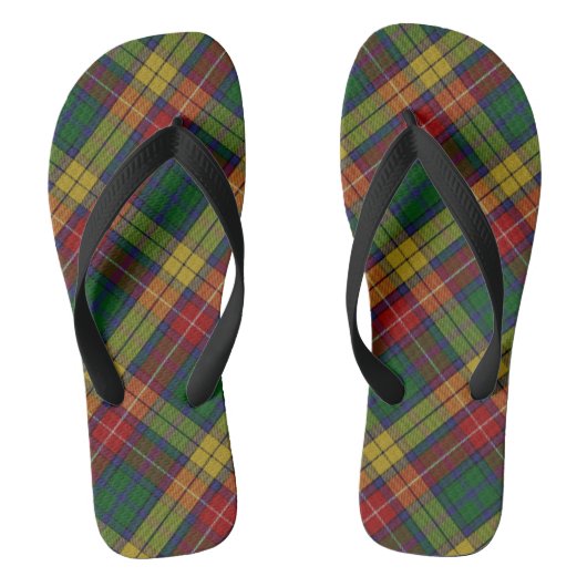 Buchanan Clan Tartan Patroon Teenslippers (Voetbed)