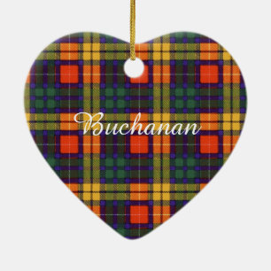 Buchanan Family clan Pset Scottish kilt tartan Keramisch Ornament