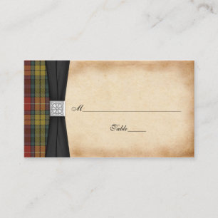 Buchanan Patiné Tartan Mariage Cartes de Place 2