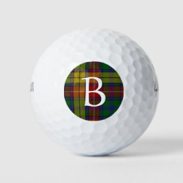 Buchanan Plaid Custom Monogram Golfballen