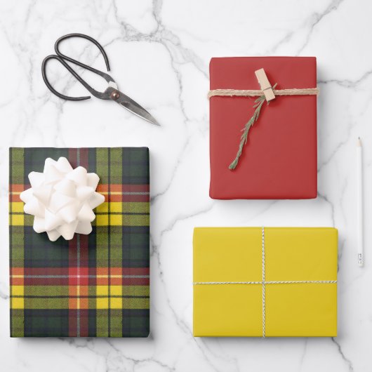 Buchanan Scottish Clan Tartan Wrapping Paper Shee (Voorkant)