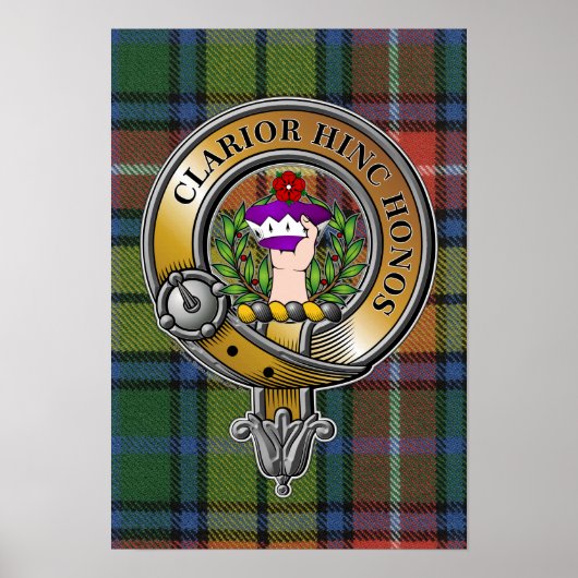 Buchanan Tartan & Badge Poster (Voorkant)