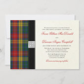 Buchanan Tartan Faire-part de mariage (Devant)