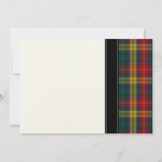 Buchanan Tartan Faire-part de mariage (Dos)