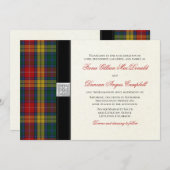 Buchanan Tartan Faire-part de mariage (Devant / Derrière)