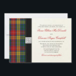 Buchanan Tartan Faire-part de mariage<br><div class="desc">Ce faire-part de mariage a été créé à l'aide du tartan du clan Buchanan. Si vous êtes intéressé par un faire-part de mariage tartan comme celui-ci, mais conçu avec un autre tartan, s'il vous plaît cliquer sur "wasootch" ci-dessous, puis nous envoyer un message via le lien "envoyer le message" situé...</div>