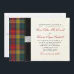 Buchanan Tartan Faire-part de mariage<br><div class="desc">Ce faire-part de mariage a été créé à l'aide du tartan du clan Buchanan. Si vous êtes intéressé par un faire-part de mariage tartan comme celui-ci, mais conçu avec un autre tartan, s'il vous plaît cliquer sur "wasootch" ci-dessous, puis nous envoyer un message via le lien "envoyer le message" situé...</div>
