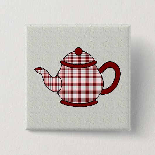 Buchanan Tartan Pset Teapot Vierkante Button 5,1 Cm (Voorkant)