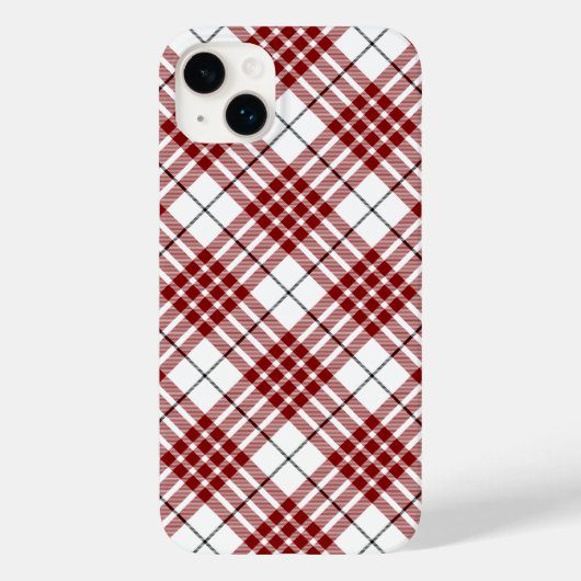 Buchanan tartan red white plaid Case-Mate iPhone case (Achterkant)