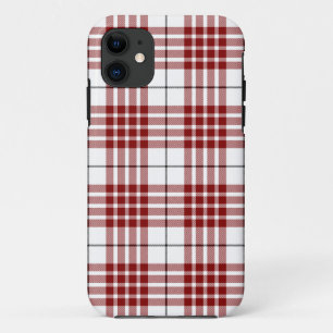 Buchanan tartan red white plaid iPhone 11 hoesje