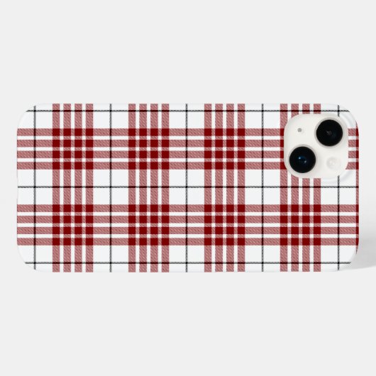 Buchanan tartan red white plaid Case-Mate iPhone case (Achterkant (horizontaal))