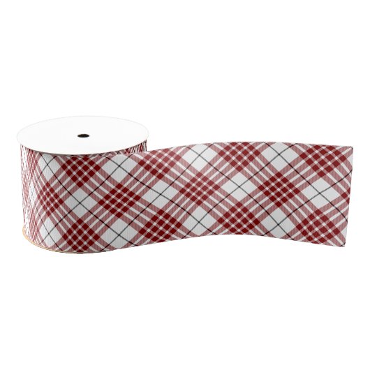 Buchanan tartan red white plaid grosgrain lint (Spoel)