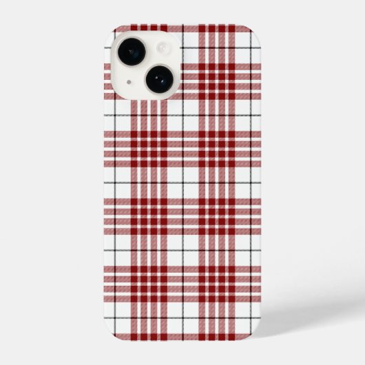 Buchanan tartan red white plaid iPhone hoesje (Achterkant)