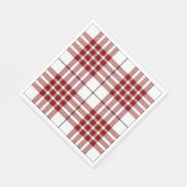 Buchanan tartan red white plaid servet (Hoek)