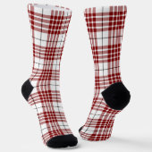 Buchanan tartan red white plaid sokken (Gebogen)