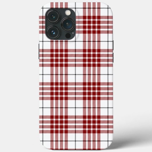 Buchanan tartan rood wit geruit Case-Mate iPhone case (Achterkant)