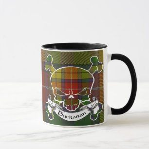 Buchanan Tartan Skull Mok