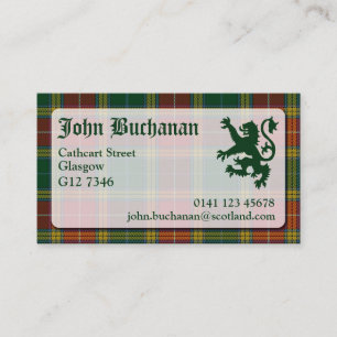 Buchanan Tartan Visitekaartje