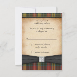 Buchanan Verweerde Tartan Huwelijksreactie RSVP Ka Kaartje