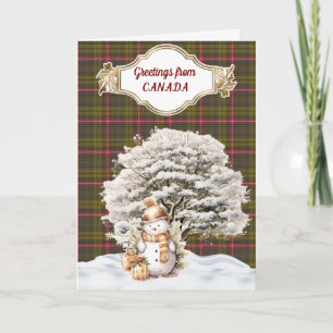 Buchanan Weathered Tartan Christmas Feestdagen Kaart