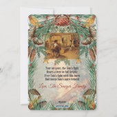 Bûche de Noël Carte du solstice d'hiver vintage - (Dos)