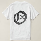Buchstabe "O" im gotischen Stil T-shirt (Design achterkant)