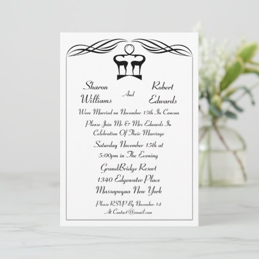 Buck And Doe Post Faire-part de mariage (Debout devant)