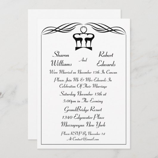 Buck And Doe Post Faire-part de mariage (Devant / Derrière)