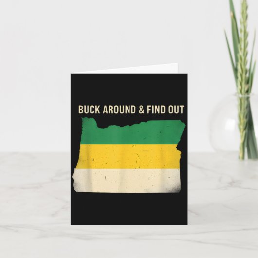 Buck Around Oregon Map Funny Wildlife Adventure Vi Kaart (Voorkant)