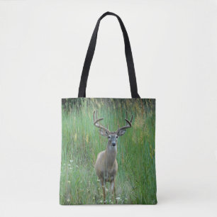 Buck blanc dans le Sac fourre-tout imprimé Meadow