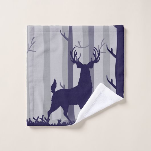 Buck Deer Foggy Forest (Gant de toilette)